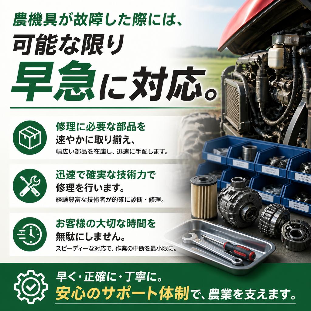 迅速な対応と確かな技術！