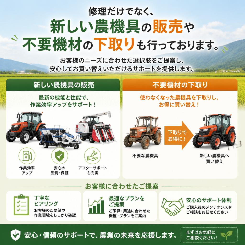機材販売・下取りもお任せ！
